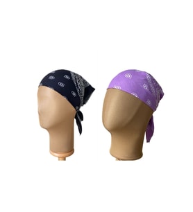 %100 Pamuklu Klasik Desen Unisex 2li Bandana Seti Renkli Bandana Etnik Desenli A Kalite Bandana