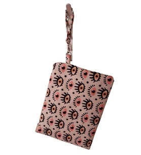 Hande Dizayn Kadın Nazar Savar 4 Metal Aksesuarlı El Askılı Portföy Clutch Çanta