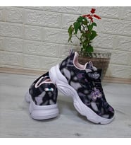 M.P One 3216 Siyah Simli Cırtlı Hafif Rahat Kız Çocuk Spor Ayakkabı