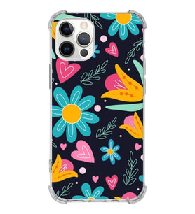 PrintiFy Apple iPhone 12 Pro Max Uyumlu Retro Color 1 Baskılı Şeffaf Köşe Korumalı Antişok Kılıf