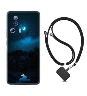 Xiaomi Mi 13 Lite Kılıf Silikon Boyun Askılı İpli Desenli Silikon Gece 1633