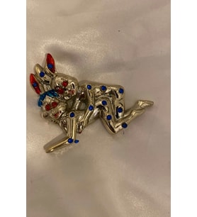 Magnet Playboy Tavşan Eroti k Figürlü Taşlı Metal 4 lü Mıknatıs Magnet Set (Gold)