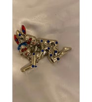Magnet Playboy Tavşan Eroti k Figürlü Taşlı Metal 4 lü Mıknatıs Magnet Set (Gold)