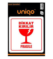 CREA UNIQO UYARI ETİKETİ - DİKKAT KIRILIR 2'Lİ  1401