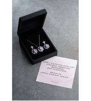 925 Ayar Gümüş Lotus Kolye Küpe Set