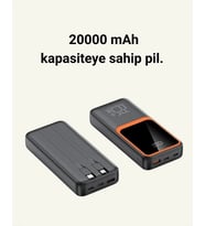 Dijital Ekranlı 20.000 mAh Powerbank 22.5W Hızlı Şarj + Çoklu Bağlantı Seçeneği
