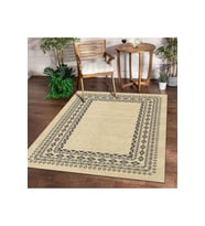 Dijidekor Halı krem iskandinav Yıkanabilir Saçaksız Kesme İnce Yolluk Kilim Salon Halısı Modelleri (Sarı)
