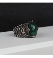 Zirkon Taşlı Örme Model 925 Ayar Gümüş Yüzük