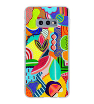 PrintiFy Samsung Galaxy S10e ile Uyumlu 1mm Slim Fit Retro Colors 6 Baskılı Şeffaf  Kılıf