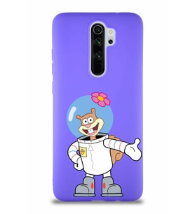 Xiaomi Redmi Note 8 Pro Soft Premier Kapak Sandy Tasarımlı Silikon Kılıf - Mor (Şeffaf)