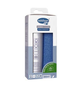 ADDISON 300871 Ekran Temizleyici Sprey 250ml. Microfiber Bez ile Birlikte(1923)