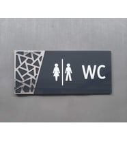 Antrasit Silver Pattern Seri WC Yönlendirme Tabelası