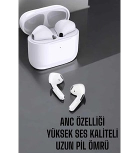 Beyaz Yeni Nesil Pro Bluetooth Kulaklık Yüksek Ses Kaliteli ANC Özelliği