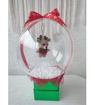 Büyülü Balon-Kız Geyik Amigurumi Anahtarlık Yeniyıl Yıldönümü Doğum Sevgililer Kutlama Hediye Kutusu (Orman Yeşili)