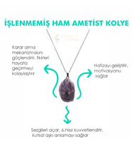 Doğaltaş AMETİST TAŞI Ham Kesim Kadın Erkek (Uniseks) İster Kolye İster Anahtarlık