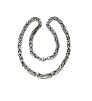 JTAW25KLY1593 KRAL TASARIM DESEN MODEL GRİ ZİNCİR PASLANMAZ ÇELİK GARANTİLİ HEDİYE KUTULU JANTİ ÇELİK KOLYE