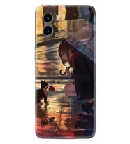 Vivo Y15S Y32 Y33S Y51 Y53S Kılıf Desemli Silikon Kız ve Kedi 1762