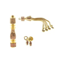 Özel İşçilikli Zirkon Taşlı İmame Püskül Set (Model-2)