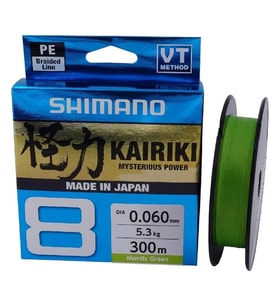 İp Misine Shimano Kairiki Mantis Green (Yeşil) 0,06mm 300mt 8kat