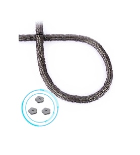 Hematit Doğal Taş Parlak Füme Rondela Kesim 6x1mm Dizi [AA]