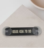 BK Gift Kişiye Özel Araç İçi Ahşap Numaratör