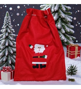 SANTA CLAUS GİFT SACK 70X50 CM NOEL BABA HEDİYE ÇUVALI BÜYÜK BOY NOEL BABA ÇUVALI YILBAŞI SÜSLERİ