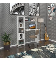 Kenzlife bilgisayar çalışma masası prost byz 140*100*20 kitaplık solda ofis sekreter laptop