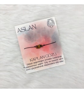 Aslan Burç Taşı Bilekliği