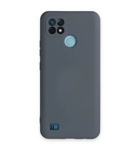 Realme C21 Kılıf Nano İçi Kadife Silikon - Gri