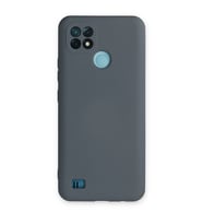 Realme C21 Kılıf Nano İçi Kadife Silikon - Gri