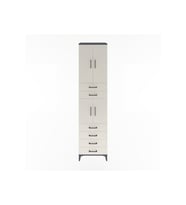 Hyperion Dolap 3 Raflı 6 Çekmeceli 4 Kapaklı 60x44x243 Antrasit-Aytaşı