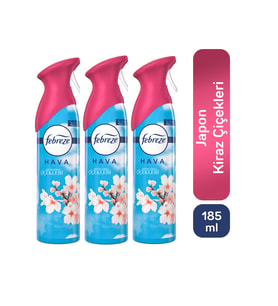 Febreze Hava Ferahlatıcı Sprey Oda Kokusu Japon Kirazı 185 ml x 3 Adet Hava Temizleyi 185 ml Parfüm