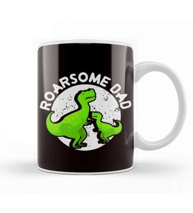 Roarsome Dad Daddy Dino T-Rex Father Papa Poppa Husband Kupa Bardak Porselen