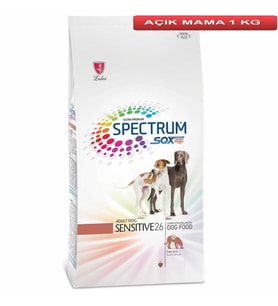 Spectrum Sensitive 26 Kuzulu Yetişkin Köpek Maması 1 Kg AÇIK