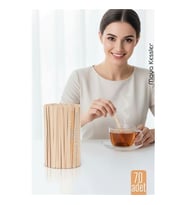 Ahşap Karıştırıcı Kaşık – 70'li Paket  Çay, Kahve ve Servis İçin Hijyenik ve Pratik!