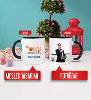 Tarih Öğretmeni Kupa Bardak Siyah Fotoğraflı