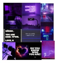 Orora Pinky Purple Poster Duvar Kağıdı Seti-12li-230g-A5