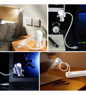 USB Astronot Gece Lambası, Masa Lambası, Kitap Okuma Lambası Işığı (5343)