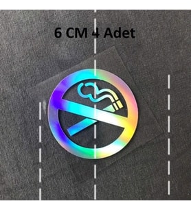 Araba Torpido Yapıştırma Sigara İçilmez 6CM Ufak 4 Adet