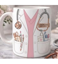 Kişiye Özel Hemşire Doktor İsimli Seramik Kupa Bardak 300 ml