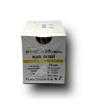 Plain Katküt 3/0 Yuvarlak 1/2 20 mm