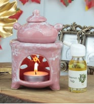 Demlik Tasarımlı Buhurdanlık & Buhur Koku Mum Set