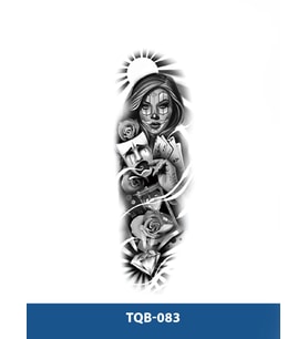 TQB-083 POKER KIZI DESEN GEÇİCİ KOL DÖVMESİ-TATTO