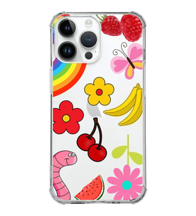 PrintiFy Apple iPhone 14 Pro Max Uyumlu Water Color 5 Baskılı Şeffaf Köşe Korumalı Antişok Kılıf