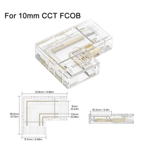 4 Adet 10 mm CCT COB LED Şerit L Köşe Konnektörü 3 Pin Şeffaf Lehimsiz 90 Derece Karanlık Alan Bırakmayan Şerit Birleştirme Aparatı