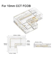 4 Adet 10 mm CCT COB LED Şerit L Köşe Konnektörü 3 Pin Şeffaf Lehimsiz 90 Derece Karanlık Alan Bırakmayan Şerit Birleştirme Aparatı
