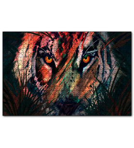 Cakapuzzle Kaplan Dijital Sanat Görseli Puzzle Yapboz MDF (Ahşap) (120 Parça)