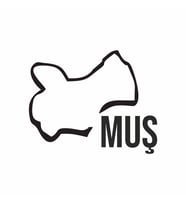 Muş Harita Araba Sticker siyah 18x15 CM (Siyah)