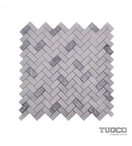 Herringbone Muğla B. - Gümüş Honlu Mermer Mozaik