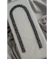 Hematit Doğal Taş Siyah Çift Delikli 3x10mm Dizi